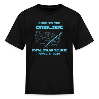 Total Solar Eclipse 2024 Come To The Dark Side Kid's T-Shirt - Image 1 of 4