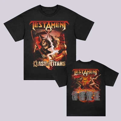 Camicia Testament Band Klash Of The Titans cotone nero tutte le taglie TR518 - Immagine 1 di 4