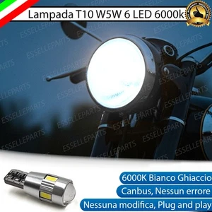 LAMPADA T10 6 LED 6000K BIANCO LUCE DI POSIZIONE PER KAWASAKI Z 750 (2003-2006) - Foto 1 di 6