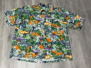 Camisa Gotcha Años 90 Con Botones Estampado Gráfico Manga Corta XL? Surf vintage RARO - Imagen 1 de 7