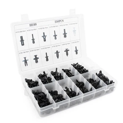 350x Karosserie-Kunststoff-Push-Pin-Niet-Befestigungsleisten-Formteil-Clip - Bild 1 von 4