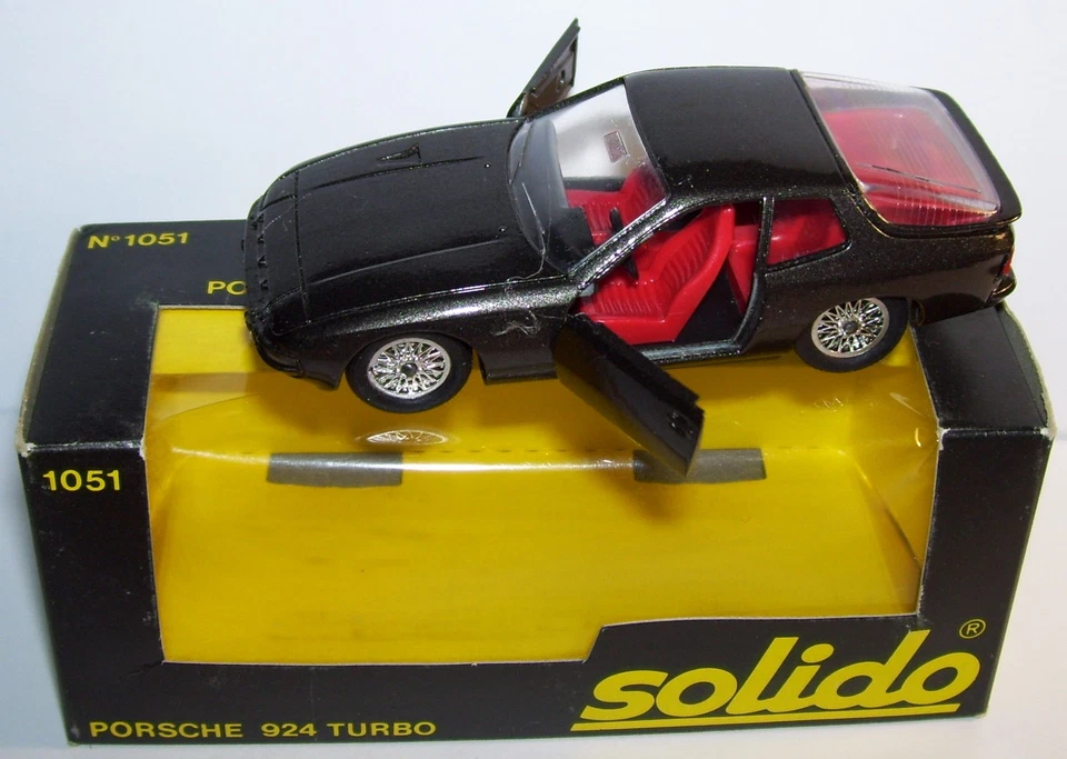 Old Solido Porsche 924 Turbo 1980 Ref 1051 Grey Charcoal 1/43 IN Box Bis Foto 1 de 1