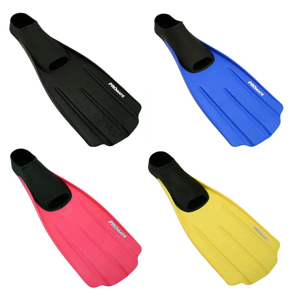 Promate FN410 Full Foot Snorkeling Diving Fins Flippers Soft Rubber Foot Pocket