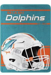 Brand New Northwest NFL Miami Dolphins 46x60 Super Plush Throw Blanket NIP NWT