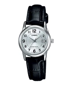 CASIO LTP-V002L-7BUDF OROLOGIO DONNA PELLE NERO DATA 25mm SOTTOCOSTO - Foto 1 di 3