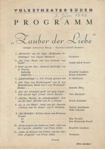 Berlin Juni 1946 Programm Volkstheater Süden „Zauber der Liebe“ - Bild 1 von 2