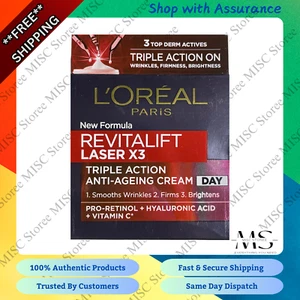 L'Oreal Paris Revitalift Laser x3 Triple Action Anti-Ageing Day cream 50ml - New - Picture 1 of 3