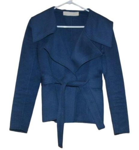 Bellissimo cappotto vintage VALENTINO SPA lana blu chiaro Cashgora taglia 4