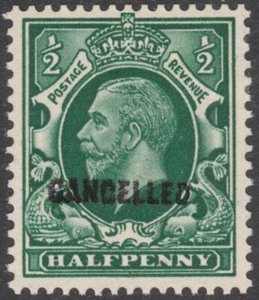 1935 SG439 1/2d GRÜNE FOTOGRAVUR STORNIERT TYP 33 NEUWERTIG SCHARNIERT KATZE £170 - Bild 1 von 1