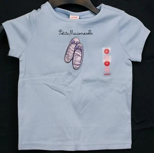 2008 Gymboree Petite Mademoiselle Shirt sz 4 Satin Ballet Slippers Embroidered - Picture 1 of 4