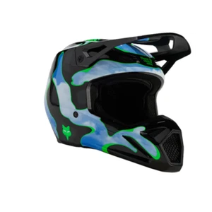 2024 Fox V1 Atlas Motocross Helmet Black/Green - Picture 1 of 2
