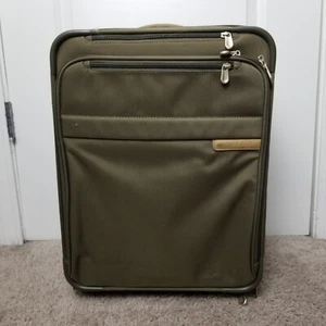 Briggs & Riley Baseline 19" Carry-On Green CX Commuter Expandable Wheel U119CX-7 - Picture 1 of 15