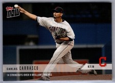 2018 Topps Now #701 Carlos Carrasco Cleveland Indians