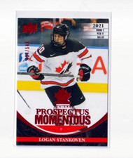LOGAN STANKOVEN '23/24 Upper Deck TEAM CANADA ELECTRIC RED card #'d /549