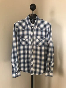 American Eagle AE Vintage Passform Perle Druckknopf geknöpft kariertes Shirt Herren Large (L) - Bild 1 von 7