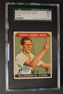 1933 Goudey Sport Kings #46 Ellsworth Vines SGC 45 or 3.5 VG+ High Number 