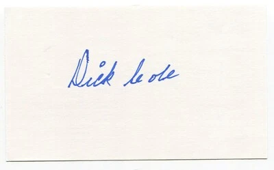 Dick Cole Signed 3x5 Index Card Autographed MLB Baseball Pittsburgh Pirates - Image 1 of 2