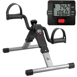 Foldable Mini Pedal Leg Arm Resistance Exercise Bike LCD Display Home - Picture 1 of 13