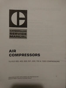 CAT SERVICE MANUAL AIR COMPRESSORS FORM REG00914-03 - Picture 1 of 7