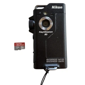 Nikon KeyMission 80 black Waterproof Wearable Action Camera From Japan Used - Picture 1 of 1