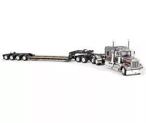 DCP 1/64 KENWORTH W900L w/72”Sleeper & Fontaine TriAxle Lowboy w/Jeep - Picture 1 of 5