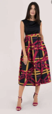 Vestido Falda Geométrica Closet London Contraste Talla 8 EE. UU. - 12 REINO UNIDO ~ LINDO Y ELEGANTE - NUEVO CON ETIQUETAS ~ Foto 1 de 4