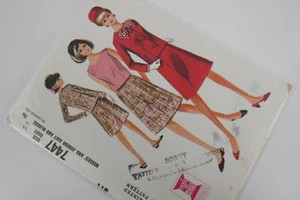 McCalls Pattern 7447 Suit Skirt Blouse Size 14 Vintage 1964 Uncut Factory Fold - Picture 1 of 8