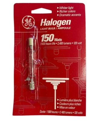 GE 19378 LIGHTBULB 150 WATTS 120V R7S-15 Q150T3/CL/CD (5 Pack) - Image 1 of 4