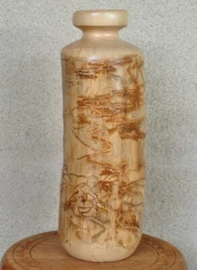 Large 18" bottle shaped Colorado Aspen wood rustic vase sculpture - Picture 1 of 7