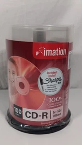 Imation NEW/SEALED CD-R 100 Pack 1x-52x 700MB Data/Music Discs - Picture 1 of 5