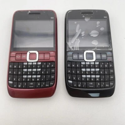 Nokia E63 Unlocked QWERTY 3G WIFI Bluetooth Camera FM Radio Original Phones - Immagine 1 di 4