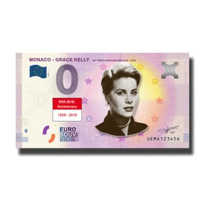 0 Euro Souvenir Banknote Grace Kelly Farbe Monaco UEMA 2018-1 Scheine Billet - Bild 1 von 3