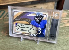 2023 Odell Beckham Jr. Cut Auto BAS Autograph SP Gold & Purple Foil Custom