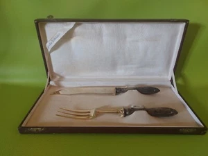 ARGENTO 800 / 1000 PRIMA META' 900 SET COMPLETO POSATE FORCHETTONE E COLTELLO - Foto 1 di 16