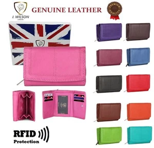 Ladies Designer Purse Leather Wallet RFID Safe Genuine Credit Card Holder Purse - Picture 1 of 17