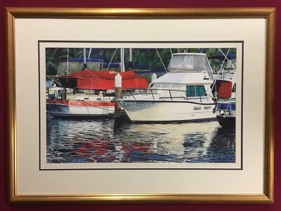 Original Watercolour Painting by Mark Burton “Between Cruises” Signed & Dated 97 - image 1 of 4