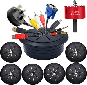 6Pack TV Cord Hider,2-3/8"(60Mm) in Wall Cable Management Kit,Cord Hider - Picture 1 of 12