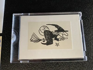 1960 Topps Popeye Tattoos Witch Moon B&W Paper Proof Topps Vault Tattoos Card - Picture 1 of 10