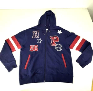Parish Nation Herren Sweatshirt Kapuze Full Zip Grafik 2X Jacke Navy Blau - Bild 1 von 5