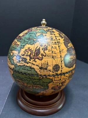 Juego de cartas de juego World Globe Poker vitrina estilo vintage hecho en Italia Foto 1 de 4