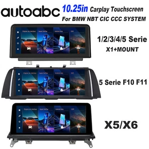 Radio GPS automática con pantalla táctil inalámbrica CarPlay Android de 10,25"" para BMW NBT/CIC/CCC - Imagen 1 de 84