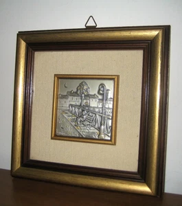 QUADRO LASTRA ARGENTO 996 ACCA firmato Certificato Garanzia Bassorilievo Vintage - Foto 1 di 12