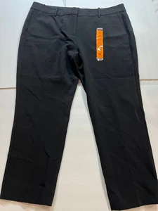 Kirkland Signature Women's Black Flat Front Comfort Wide Leg Dress Pants Size 16 - Picture 1 of 7