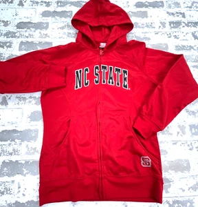 NC State Wolfpack Hoodie Women Medium Red Full Zip Sweatshirt Jacket Retro * - Picture 1 of 11