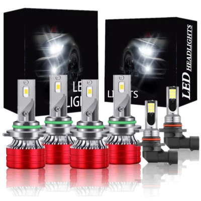 For Chevy Silverado 1500 2500 HD 2003-2006 LED Headlights+Fog Bulbs 6000K White — 第 1/4 张图片