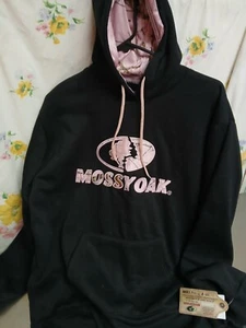 Mossy Oak Women's Long Sleeve Hoodie Fushia Pink Camo XL-NEW - Picture 1 of 10