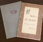 Fables d'Esope (1946) écrit à la main par Philip Grushkin calligraphie unique scribe