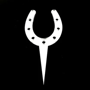 Lucky Horseshoe Cake & Cupcake Toppers, Many Colours & Sizes Plain or Engraved - Picture 1 of 3