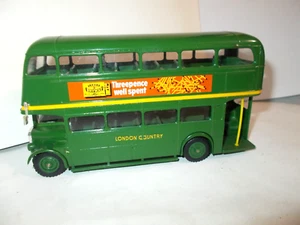 Vintage Solido Double Decker London Country Bus 1/50 Diecast #4402 France AEC - Picture 1 of 11