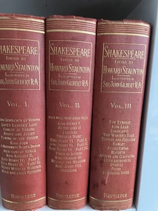 RARE 3VOLUME SHAKESPEARE BY HOWARD STAUNTON - Picture 1 of 5